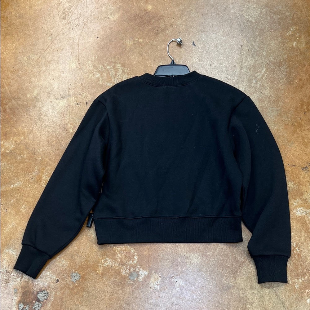 Sandro Black Sweatshirt with Heart Embroidery - Picture 4 of 4